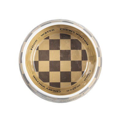 Checker Chewy Vuiton Pet Bowl | Pawlicious & Company