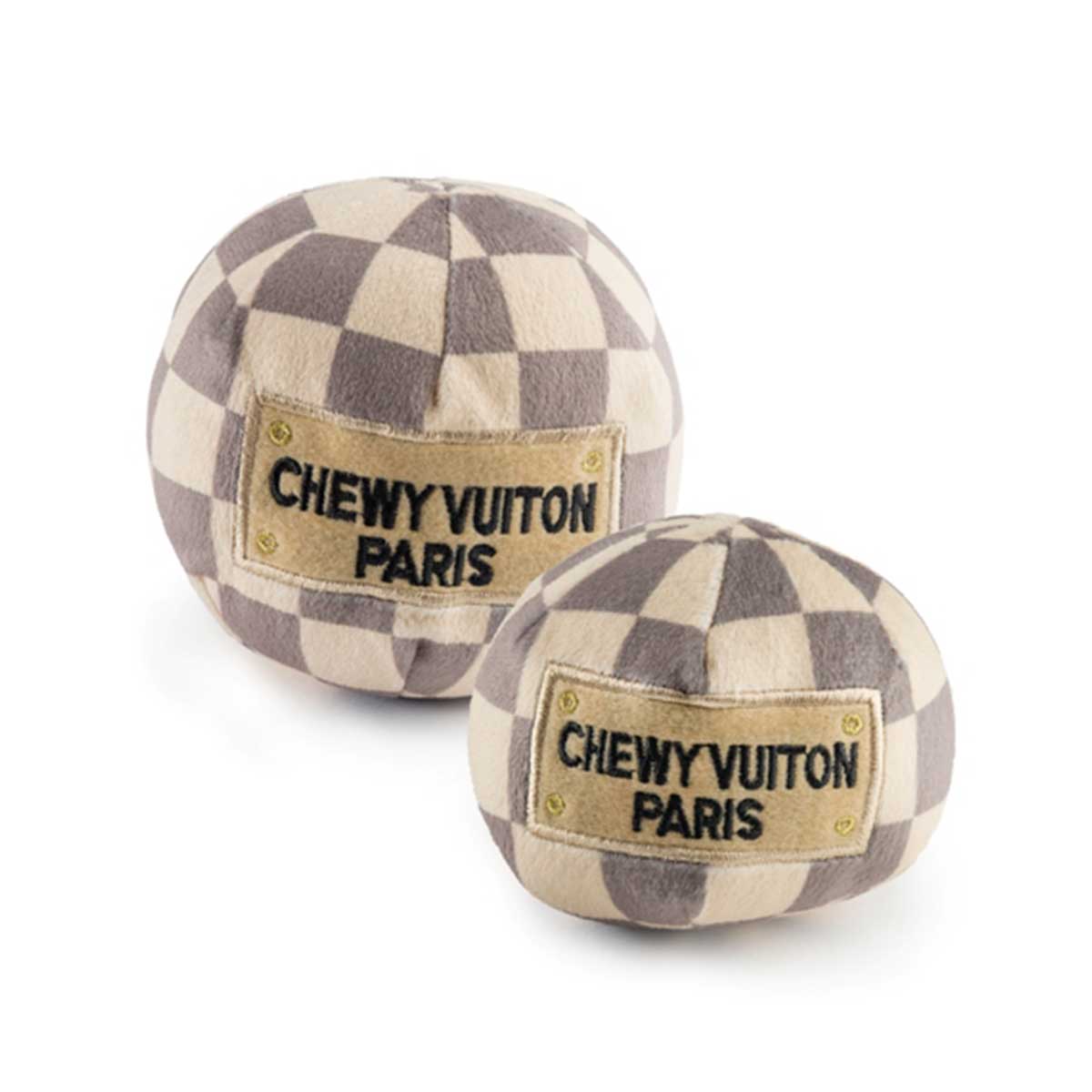 Checker Chewy Vuiton Plush Ball | Pawlicious & Company