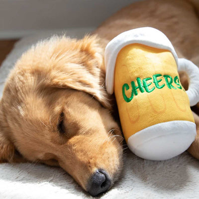 Cheers Mug Plush Dog Toy