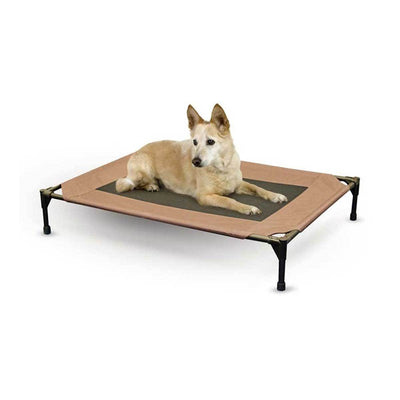 Chocolate Brown Dog Cot with Waterproof Fabric - Large | Pawlicious & Company