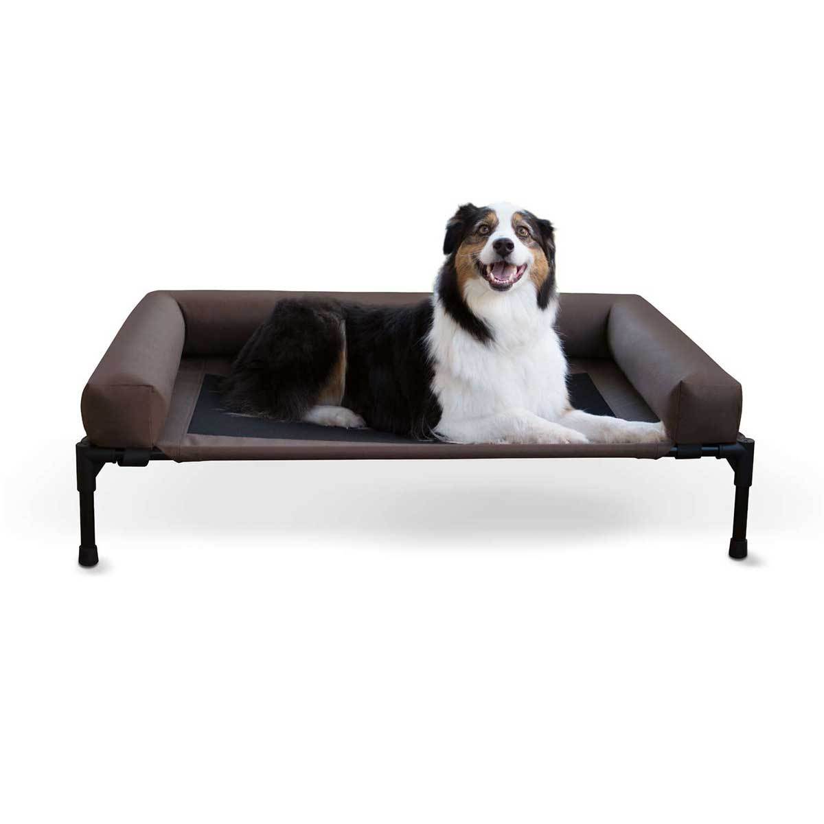Chocolate Brown Dog Cot with Bolster - Large | Pawlicious & Company