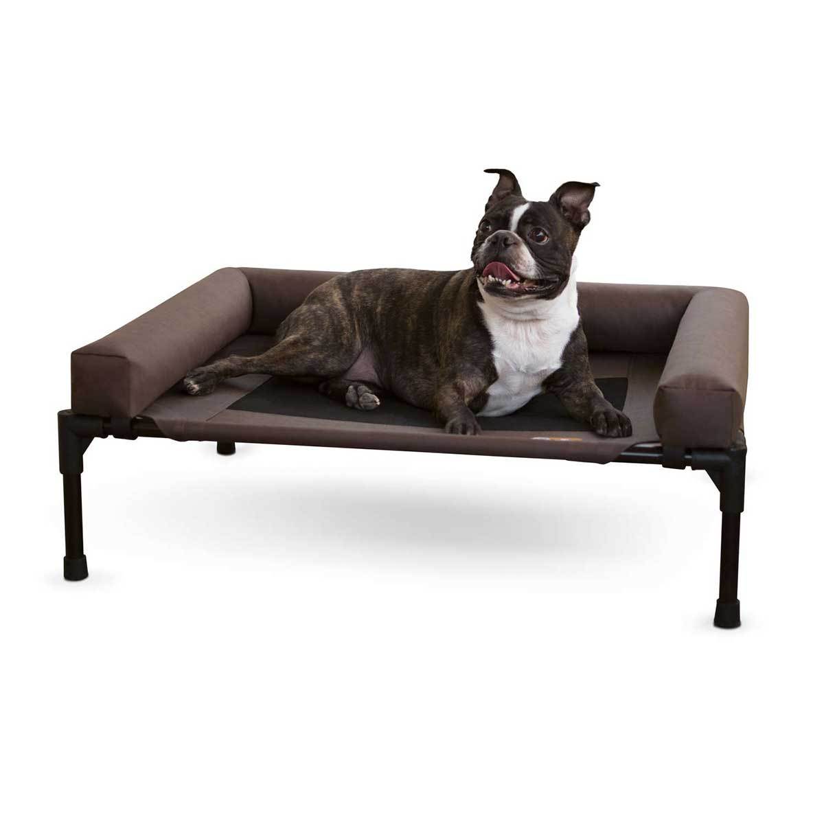Chocolate Brown Dog Cot with Bolster - Medium | Pawlicious & Company