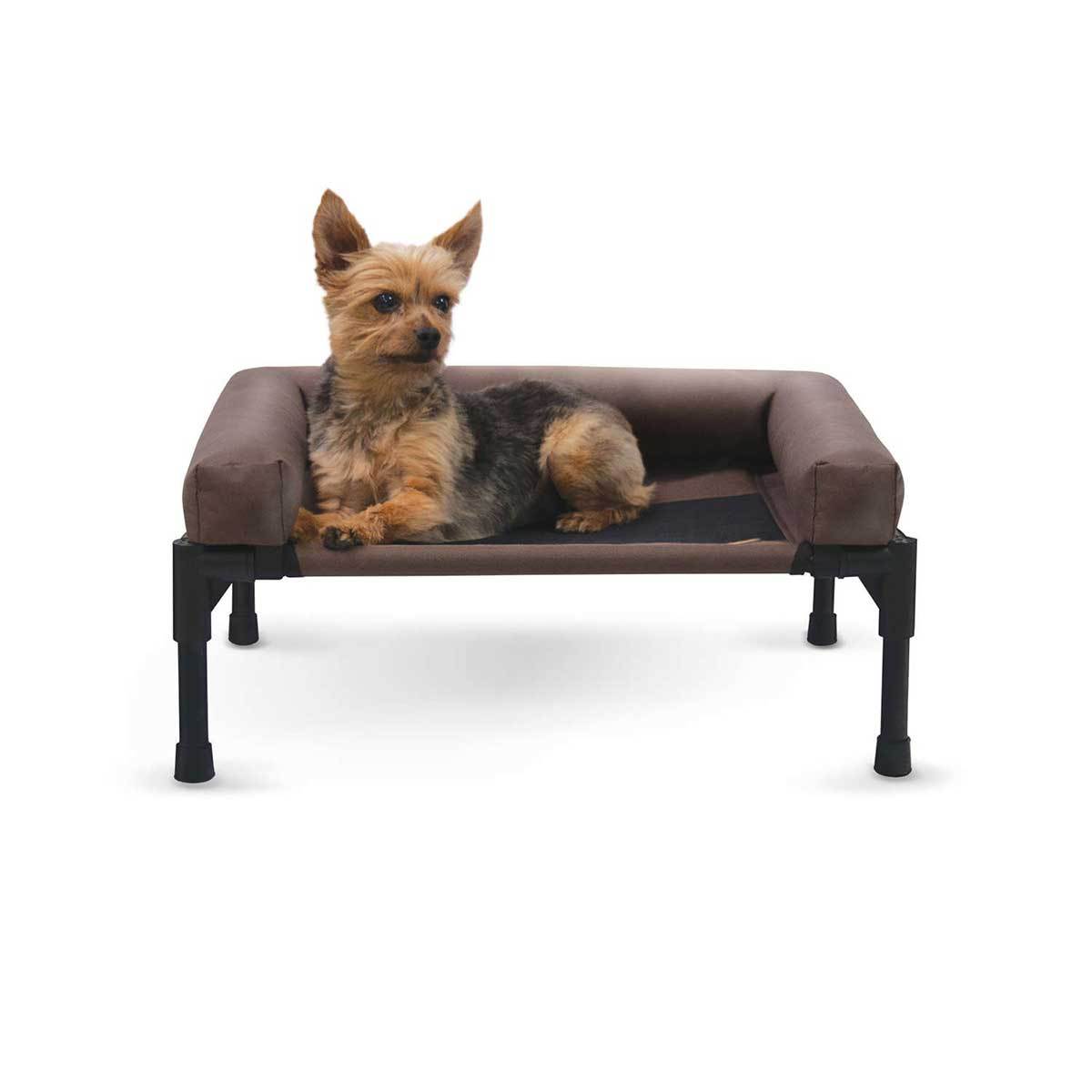 Chocolate Brown Dog Cot with Bolster - Small | Pawlicious & Company