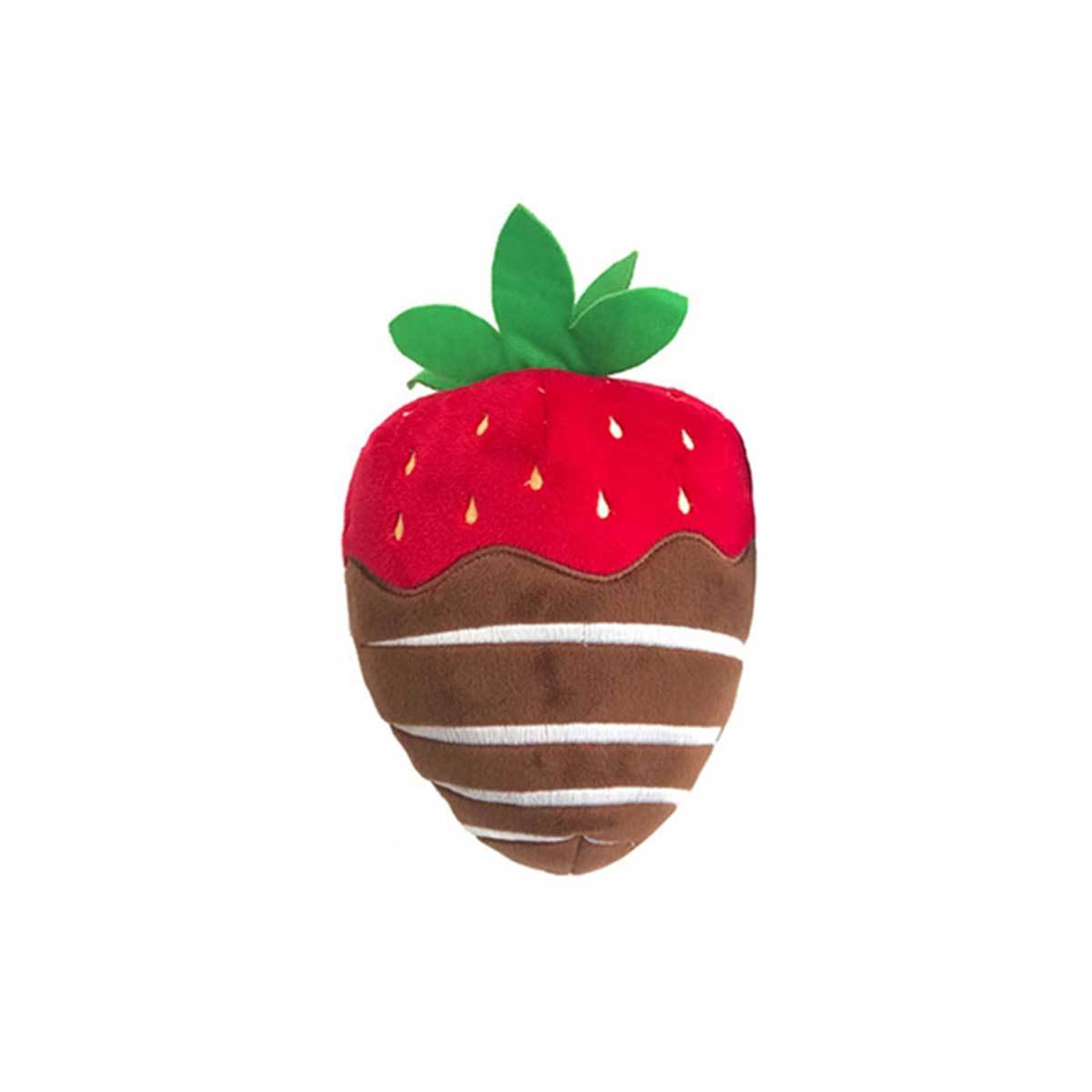 Chocolate Strawberry Plush Dog Toy | Pawlicious & Company