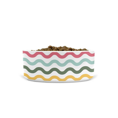 Colorful Waves Ceramic Pet Bowls | Pawlicious & Company