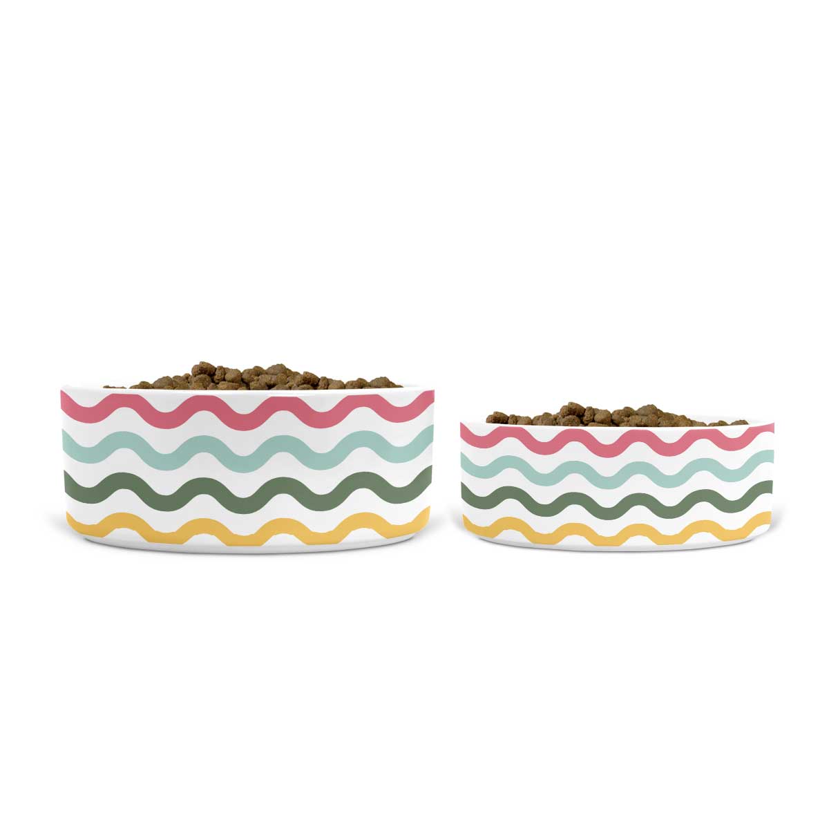 Colorful Waves Ceramic Pet Bowls | Pawlicious & Company