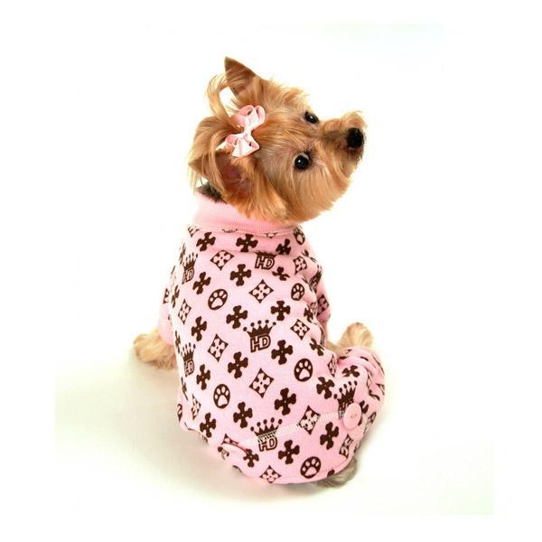 Cotton Fleece Dog Pajama - Crown Pink | Pawlicious & Company