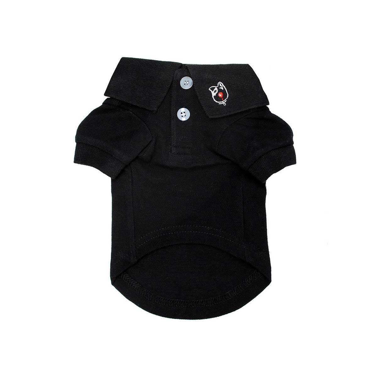 100% Cotton Polo Shirts in Black | Pawlicious & Company