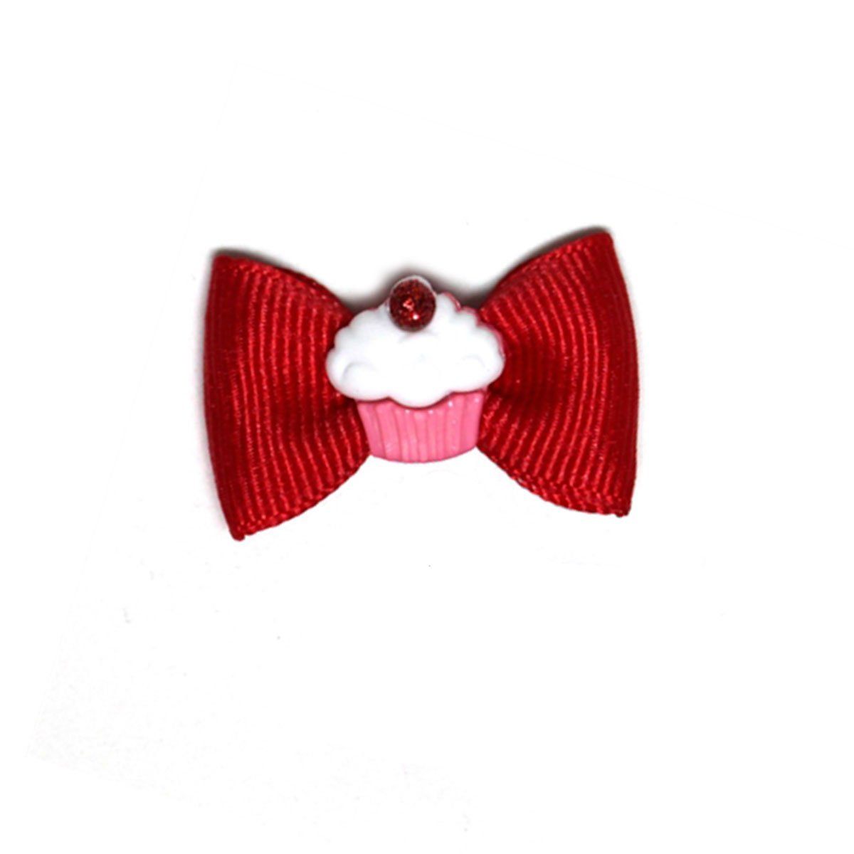 Cupcake Red Hair Bow | Pawlicious & Company
