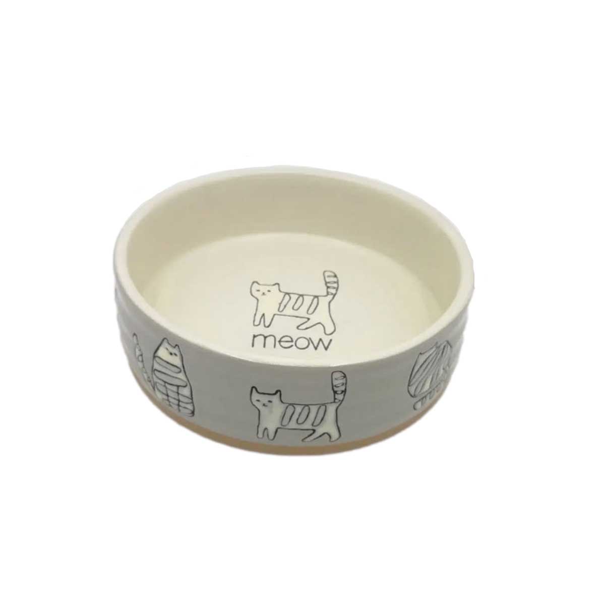 Farrah Cat Bowl in Gray | Pawlicious & Company