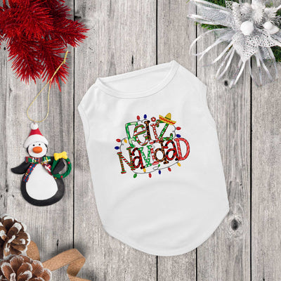Feliz Navidad Pet Tee Shirt | Pawlicious & Company