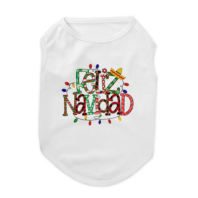 Feliz Navidad Pet Tee Shirt | Pawlicious & Company