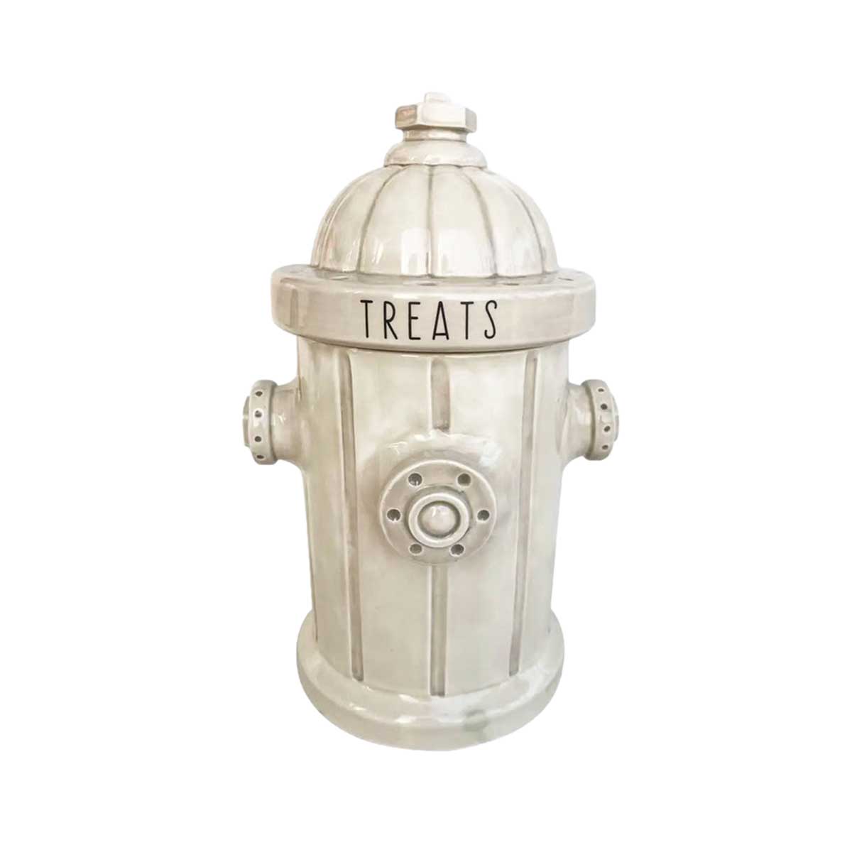 Fire Hydrant Treat Jar - Antique White | Pawlicious & Company
