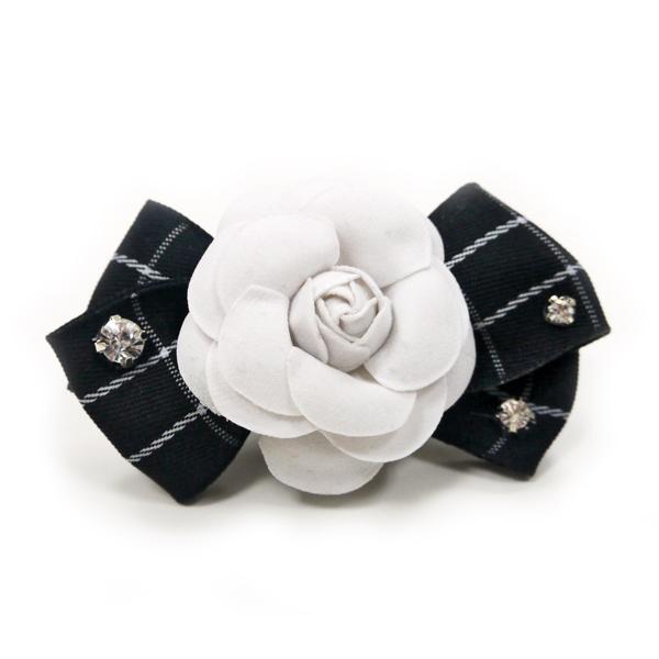 Flower Dog Collar Bow with Rhinestones | Pawlicious & Company