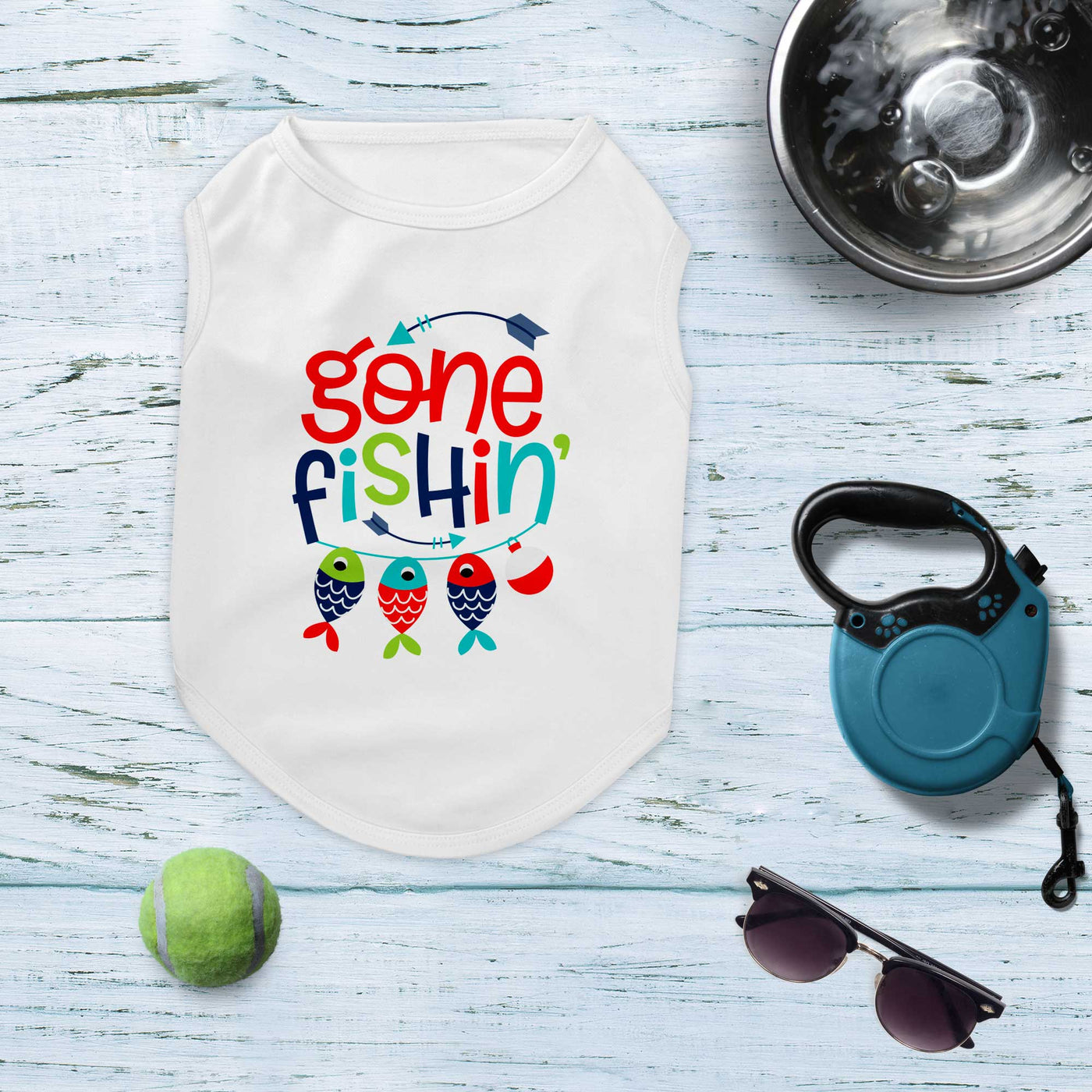 Gone Fishin Pet Tee Shirt | Pawlicious & Company