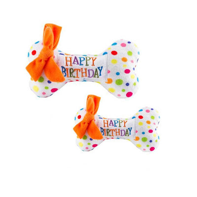 Happy Birthday Dog Bone Toy | Pawlicious & Company