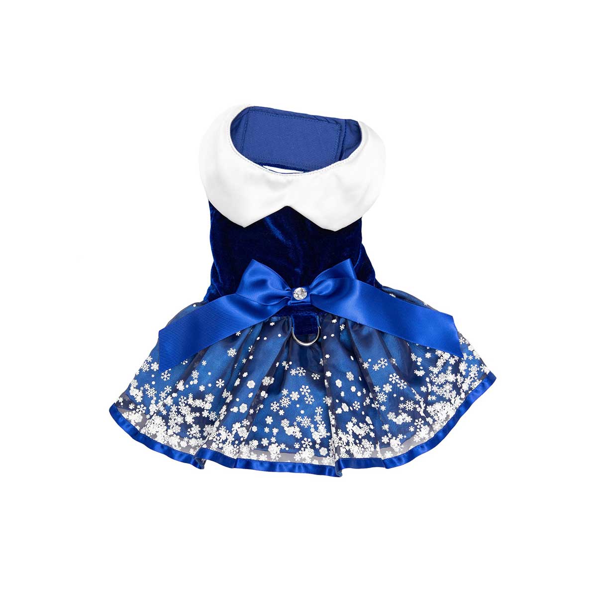 Snowflakes Holiday Dog Harness Dress | Pawlicious & Company