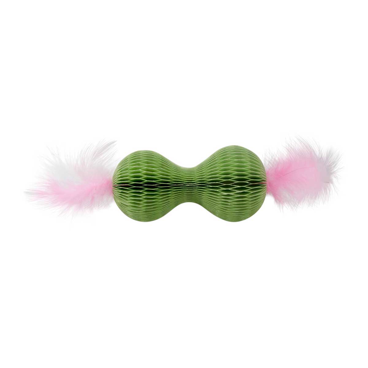 Honeycomb Hide-A-Ball Green Catnip Toy