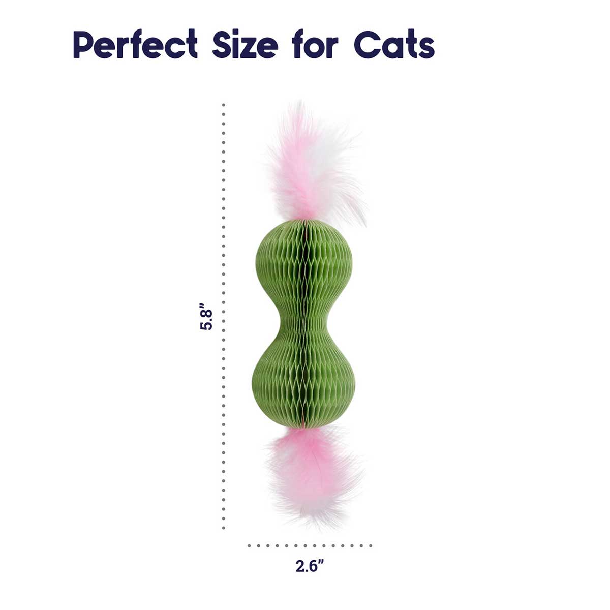 Honeycomb Hide-A-Ball Green Catnip Toy