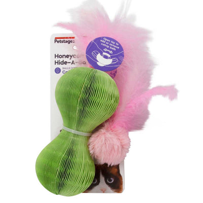 Honeycomb Hide-A-Ball Green Catnip Toy