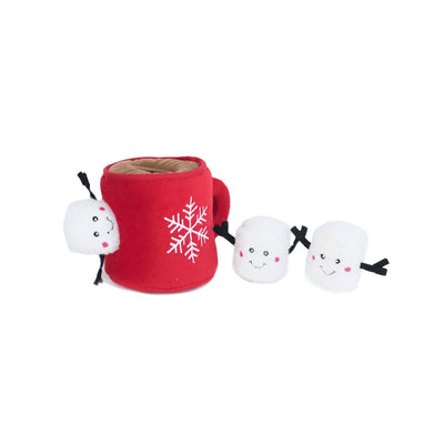 Hot Cocoa Holiday Burrow Dog Toy | Pawlicious & Company
