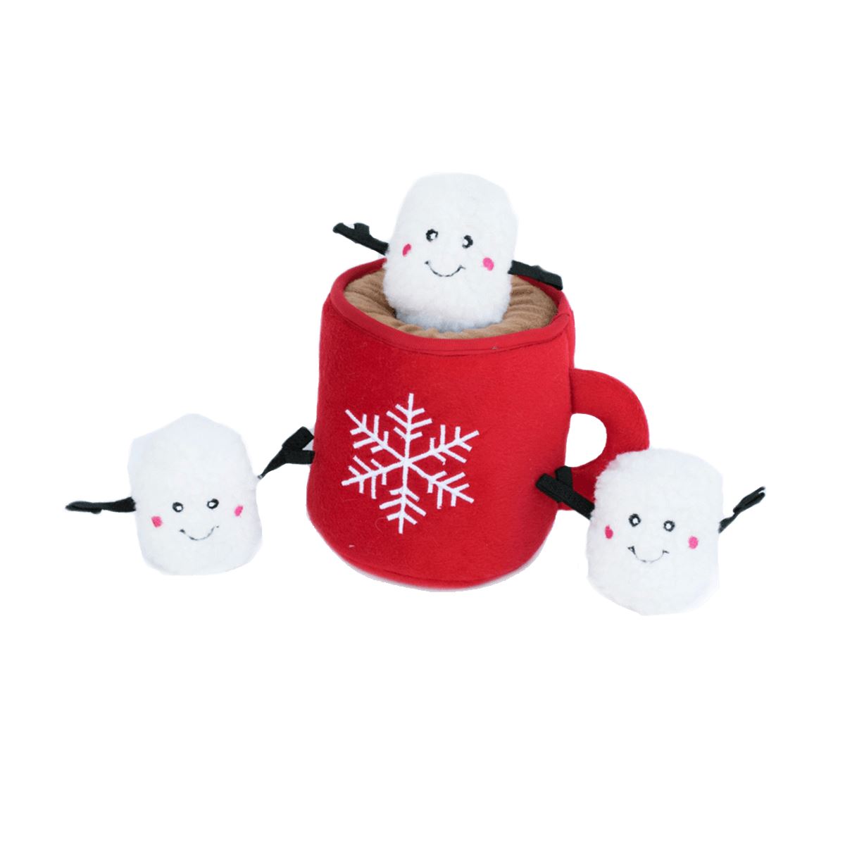 Hot Cocoa Holiday Burrow Dog Toy | Pawlicious & Company