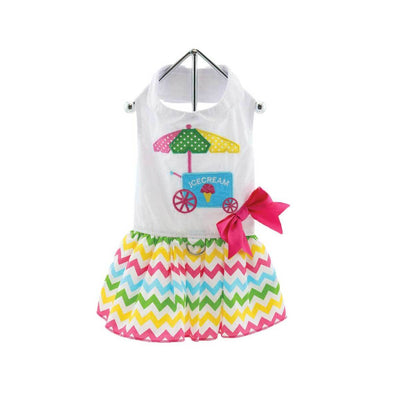 Ice Cream Cart Dog Dress with Matching Leash | Pawlicious & Company