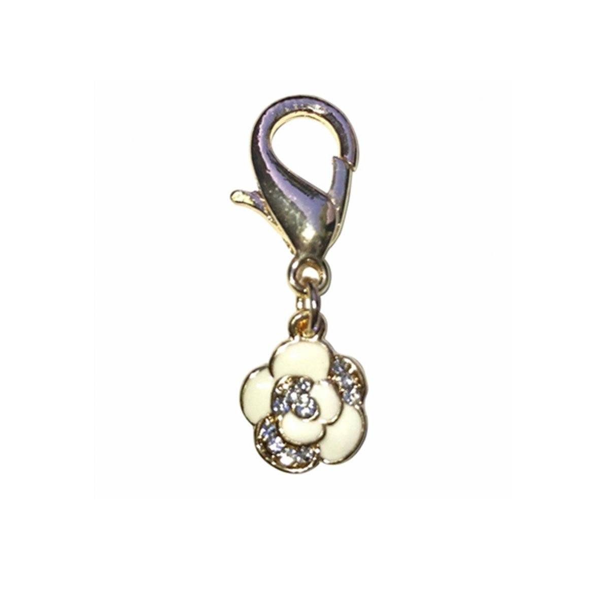 Ivory Flower Dog Collar Dog Charm | Pawlicious & Company