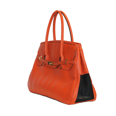 Leather Katie Bag - Orange | Pawlicious & Company