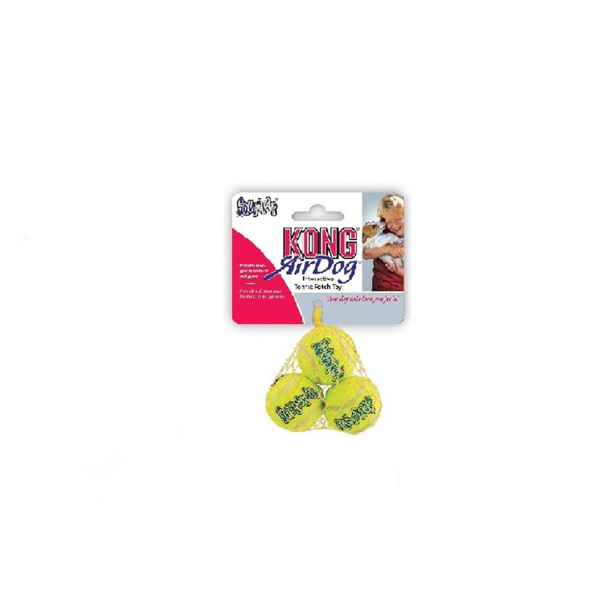 Kong AirDog Squaker Tennis Balls - XSmall 3 Pack | Pawlicious & Company