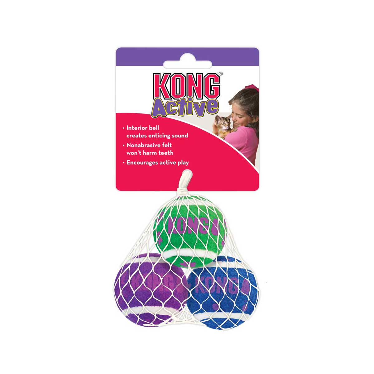 Kong Tennis Balls with Bells 3 Pack | Pawlicious & Company