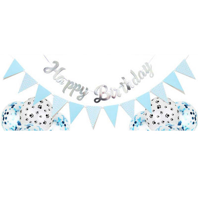 Blue Lets Pawty Birthday Balloons 15 Piece Set | Pawlicious & Company