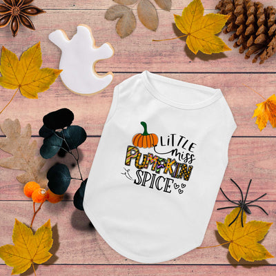Little Miss Pumpkin Spice Pet Tee Shirt | Pawlicious & Company