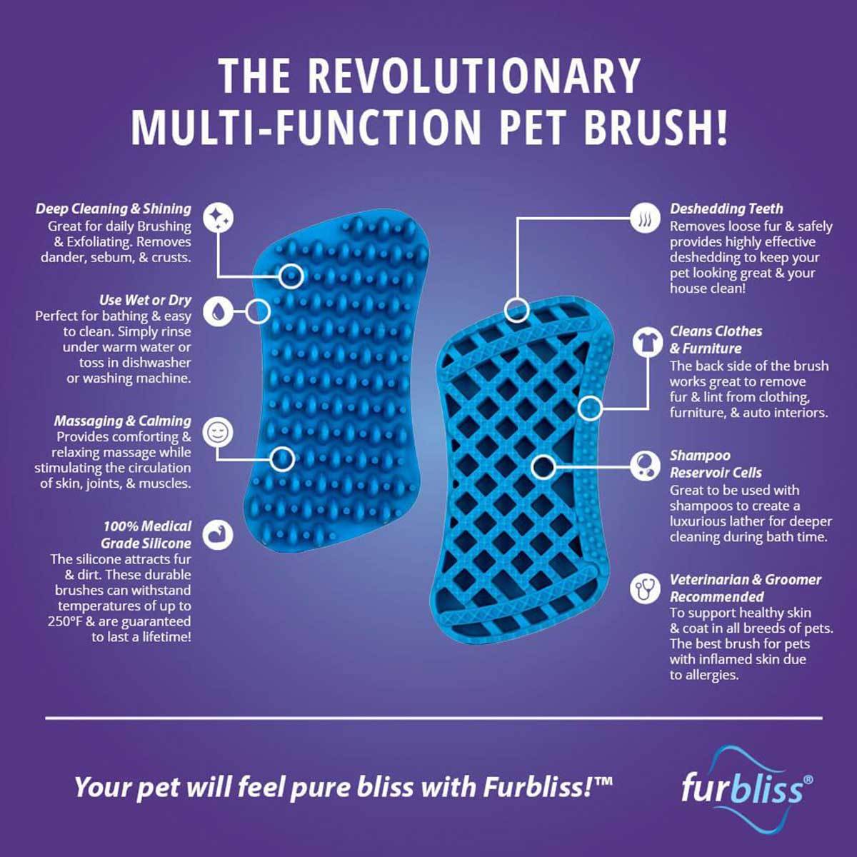 Long Hair Brush for Medium to Large Dogs | Pawlicious & Company
