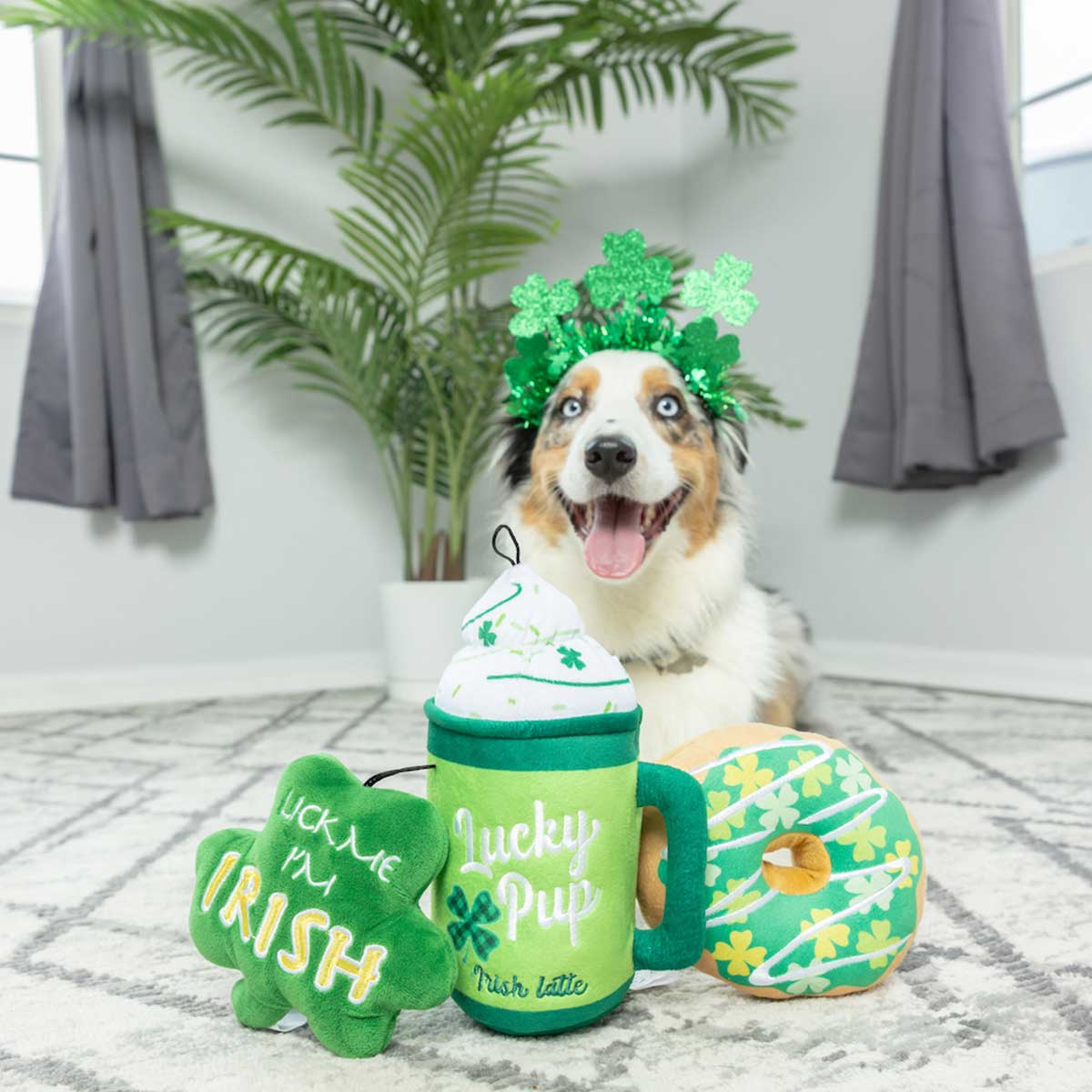 Lucky Pup Irish Latte Plush Dog Toy