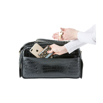 Marlee Pet Carrier - Black Croco | Pawlicious & Company