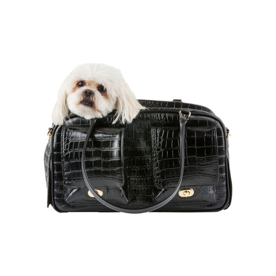 Marlee Pet Carrier - Black Croco | Pawlicious & Company