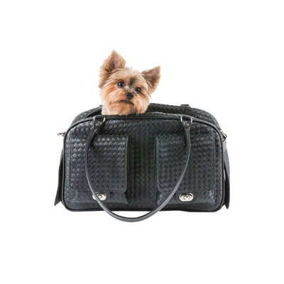 Marlee Pet Carrier - Black Woven | Pawlicious & Company