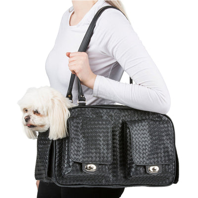 Marlee Pet Carrier - Black Woven | Pawlicious & Company