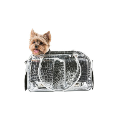Marlee Pet Carrier - Silver Gator | Pawlicious & Company
