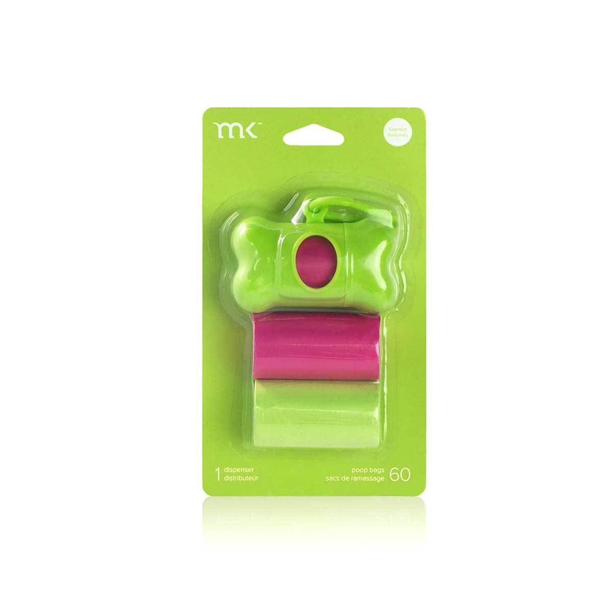 Modern Kanine Dispenser and Waste Bags - Green & Pink | Pawlicious & Company