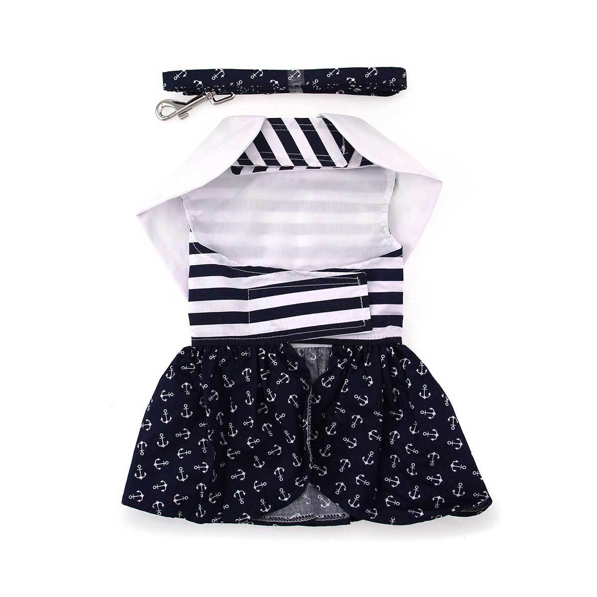 Nautical Dog Dress with Matching Leash | Pawlicious & Company