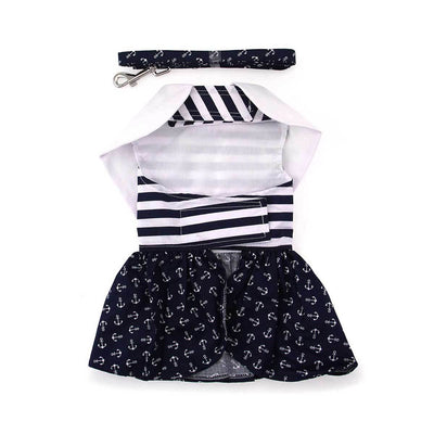 Nautical Dog Dress with Matching Leash | Pawlicious & Company