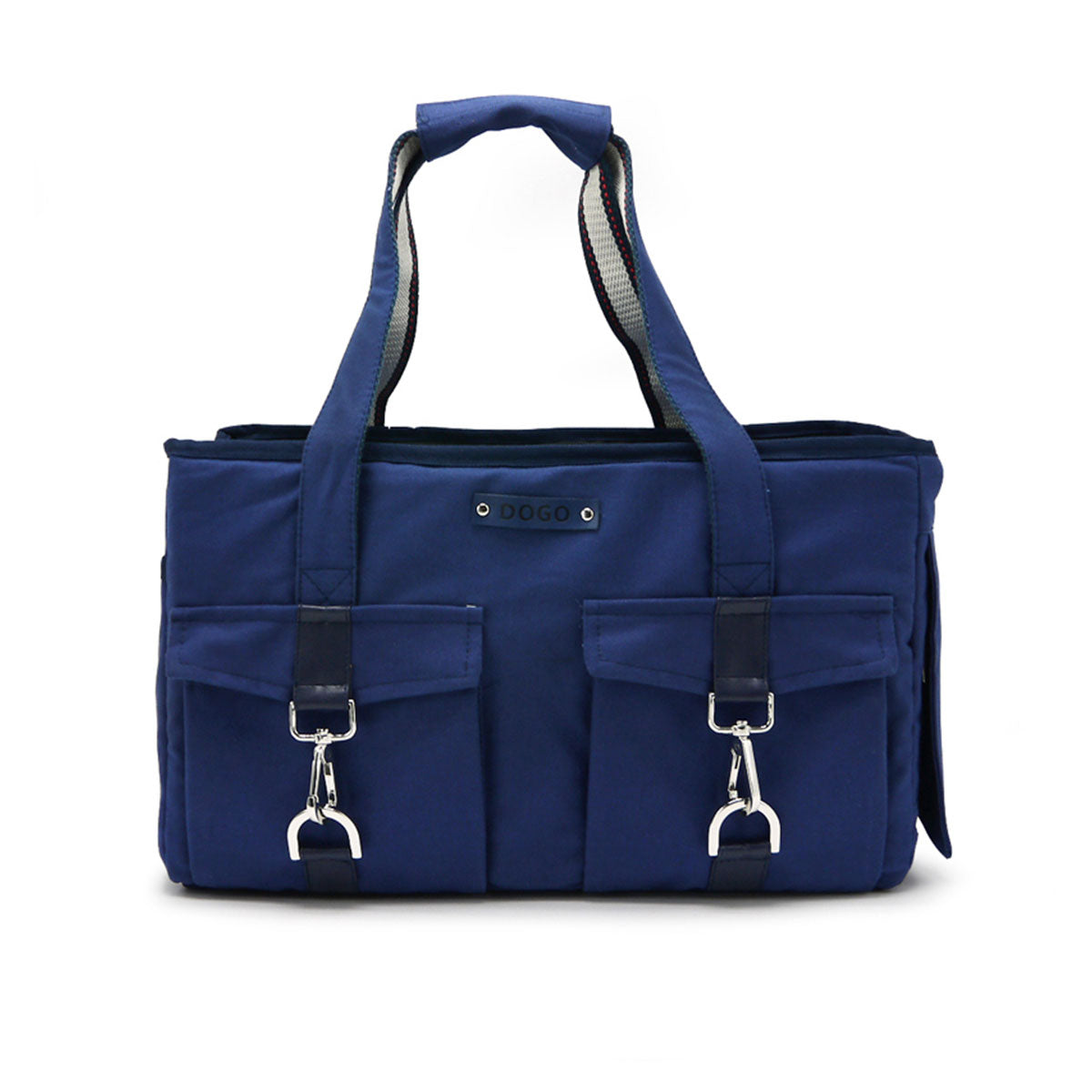 Buckle Tote Dog Carrier in Navy | Pawlicious & Company