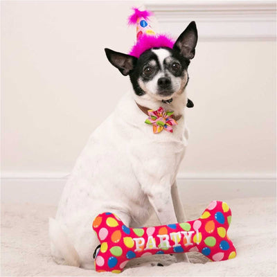 Pink Party Time Collar Flower | Pawlicious & Company