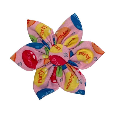 Pink Party Time Collar Flower | Pawlicious & Company