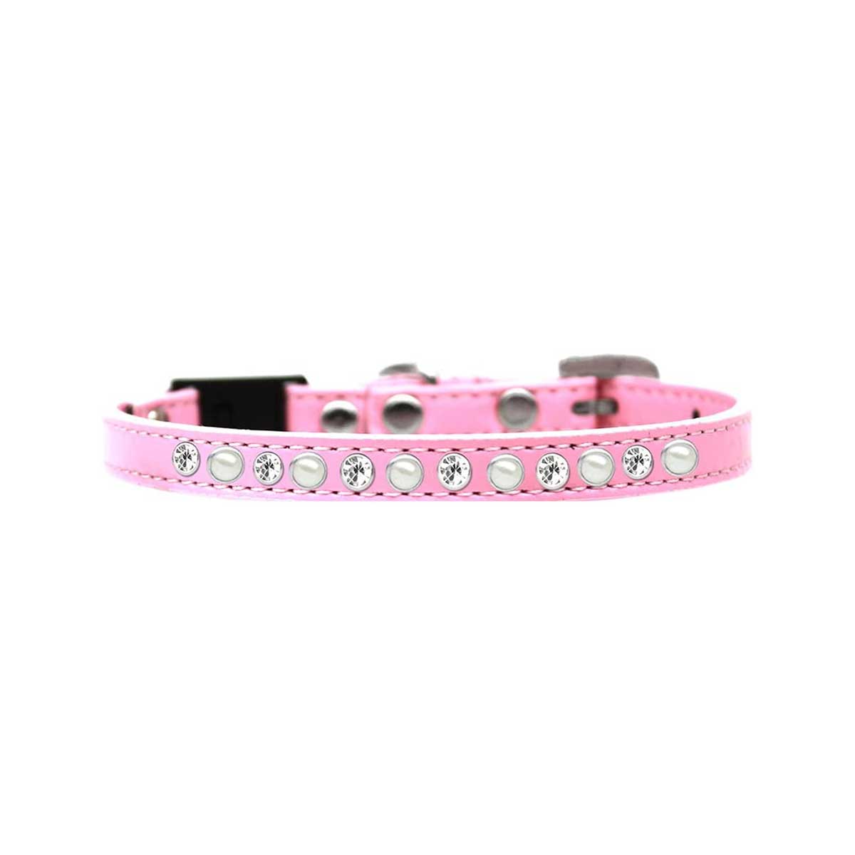 Pearl and Rhinestone Cat Safety Collar in Pink | Pawlicious & Company