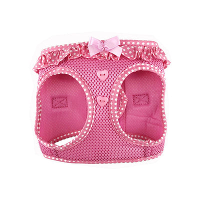 American River Choke Free Dog Harness in Pink Polka Dot | Pawlicious & Company