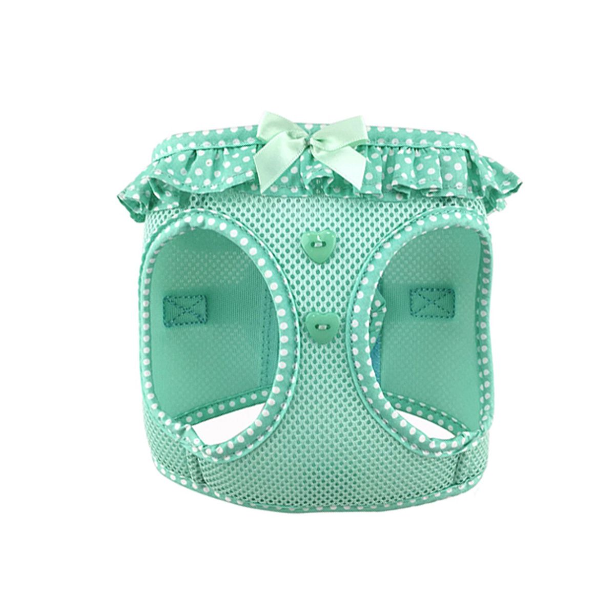 American River Choke Free Dog Harness in Teal Polka Dot | Pawlicious & Company