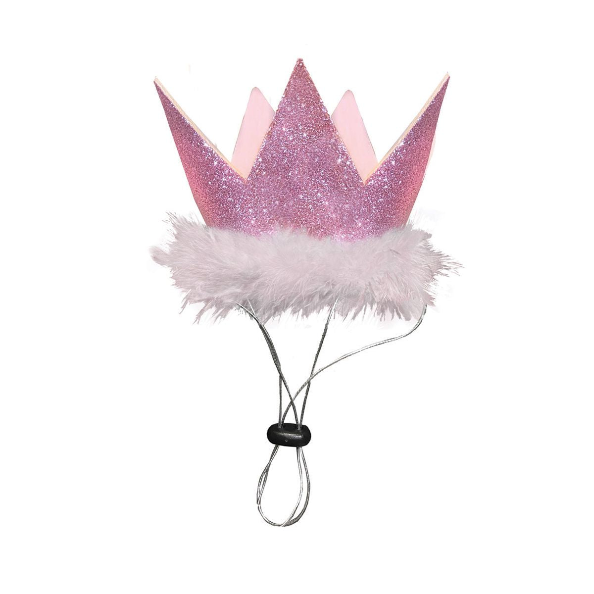 Glitter Crown Party Hat in Pink | Pawlicious & Company